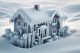 Imagen de una casa que esta congelada y soluciones para evitar la congelación de las tuberias y en caso de congelación saber que hacer.